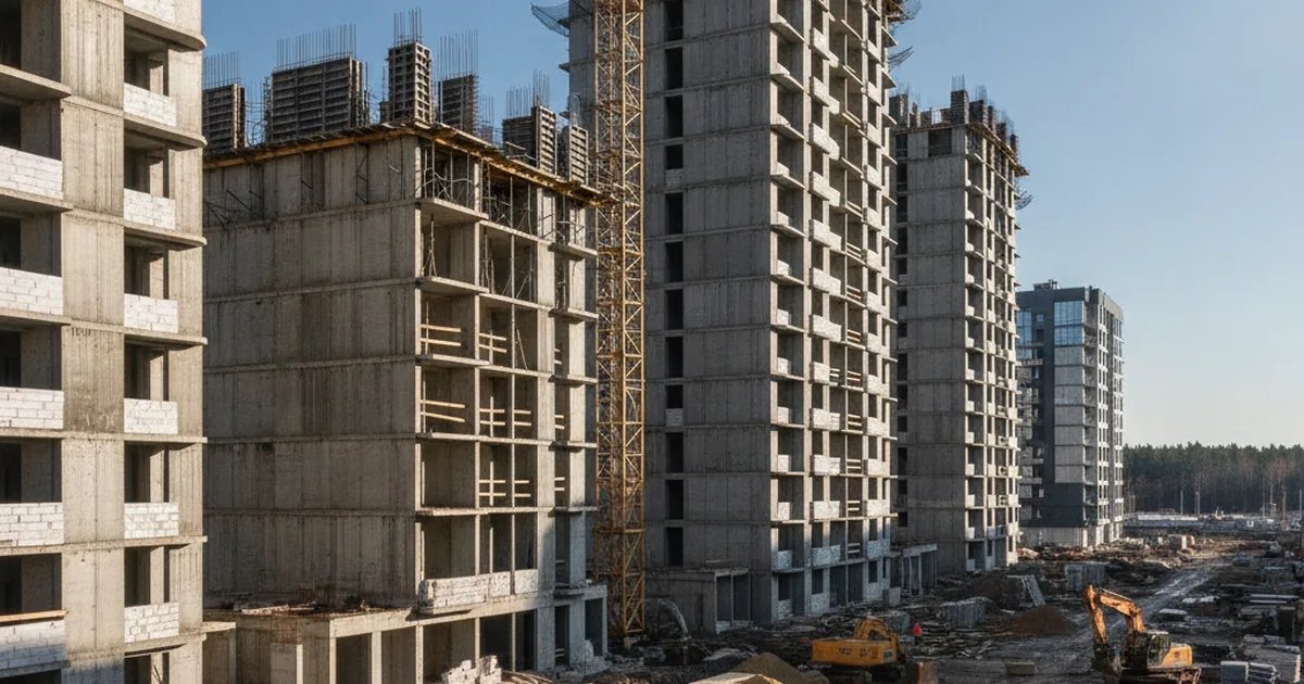 Строительство нового ЖК в микрорайоне Аэропорт Новосибирска